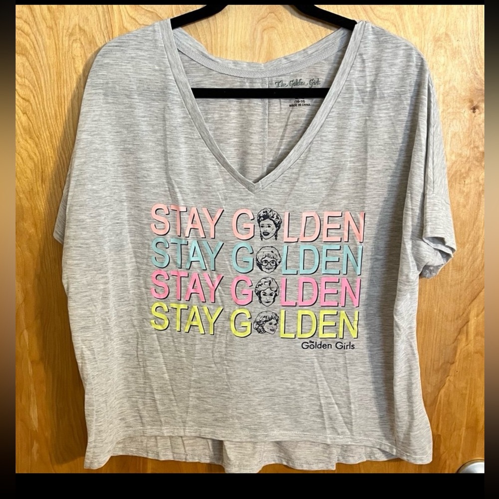 The Golden Girls shirt XL Sophia Rose Blanche Dorothy Stay Golden V-neck